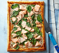 Salmon & spinach tart recipe | BBC Good Food image