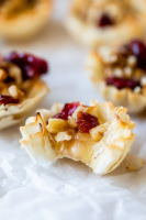 Easy Baked Brie Phyllo Cups with Craisins and Walnuts (5 ... image