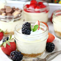Mason Jar Cheesecakes — Let's Dish Recipes image