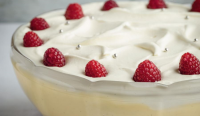 Raspberry Jelly Trifle - The Happy Foodie image