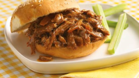 Slow-Cooker Pulled-Beef Sandwiches Recipe - BettyCro… image