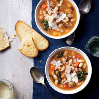Slow Cooker Tuscan White Bean Soup Recipe | MyRecipes image