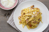 Spaghetti Carbonara (Spaghetti with guanciale and eggs ... image