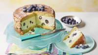Blueberry ice cream cake recipe - BBC Food image