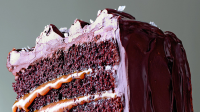 Salted-Caramel Six-Layer Chocolate Cake Recipe | Martha ... image