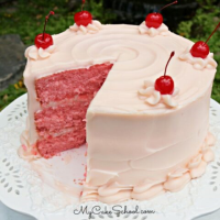 Cherry Layer Cake (A Doctored Cake Mix Recipe) | My Cake ... image