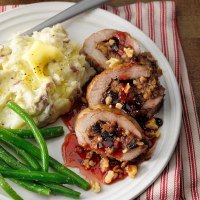 Apple and Walnut Stuffed Pork Tenderloin with Red Currant ... image
