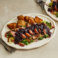 Pan-Seared Duck Breast with Blueberry Sauce Recipe ... image