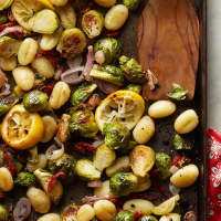 Roasted Gnocchi & Brussels Sprouts with Meyer Lemon ... image