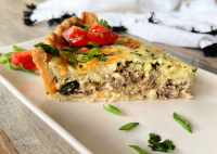 Green Chile Quiche with Sausage - anaffairfromtheheart… image