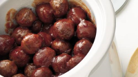 Slow-Cooker Cranberry Barbecue Meatballs Recipe ... image
