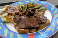 Old-Fashioned Hot Open-Faced Roast Beef Sandwich Recipe ... image