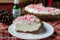 No Bake Sugar-Free Low Carb Peppermint Cheesecake Pie image