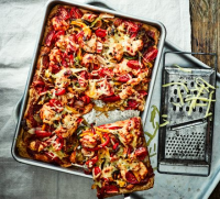 BBQ chicken pizza recipe | BBC Good Food image