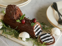 No-Bake Chocolate Mocha Yule Log Recipe | Food Network ... image