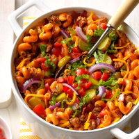 One-Pot Bacon Cheeseburger Pasta Recipe: How to Make It image