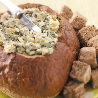 Artichoke Spinach Dip in a Bread Bowl Recipe: How to Make It image