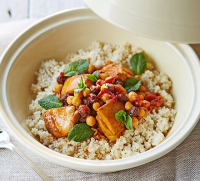 Easy chicken & chickpea tagine recipe | BBC Good Food image