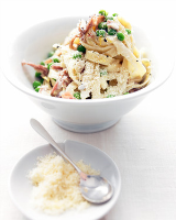 Pasta with Prosciutto and Peas Recipe | Martha Stewart image