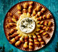 Baked camembert with bacon-wrapped breadsticks recipe ... image