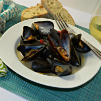 Mussels in White Wine Sauce Recipe | Allrecipes image