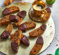 Espresso & dark chocolate biscotti recipe | BBC Good Food image