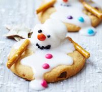 Melting snowman biscuits recipe | BBC Good Food image