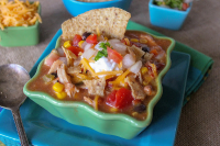 Kickin' Chicken Taco Soup | Just A Pinch Recipes image