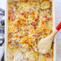 Easy Scalloped Potatoes and Ham - Real Food Recipes image