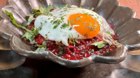 Red Wine & Beet Risotto With a Fried Egg | Holiday BLD ... image