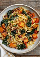 Winter Squash and Kale Pasta With Pecan Breadcrumbs Recipe ... image
