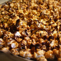 CARAMEL CORN WITH CHOCOLATE DRIZZLE RECIPES