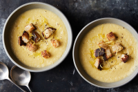 Creamy Cauliflower Soup With Rosemary Olive Oil Recipe ... image