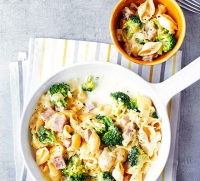 Cheesy ham & broccoli pasta recipe | BBC Good Food image