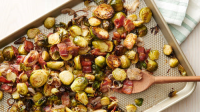 Sheet-Pan Roasted Brussels Sprouts, Bacon and Shallots ... image