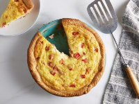 Ham, Tomato and Swiss Quiche Recipe - Food Network image
