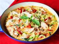 Paleo Chicken Alfredo with Zoodles - Healing Gourmet image