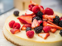 Light Lemony Berry Cheesecake Recipe | Katie Lee Biegel ... image