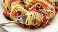 Pasta with Fresh Tomato Sauce Recipe | Martha Stewart image