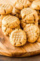 4 Ingredient Peanut Butter Cookies - homemadehooplah.com image