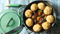 Pot-roast pheasant with cider & bacon recipe | BBC Good Food image
