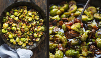 Brussel Sprouts in Maple Bourbon Sauce - i am baker image
