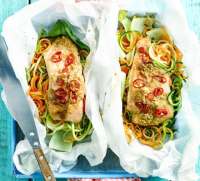 Ginger & soy salmon en papillote recipe | BBC Good Food image