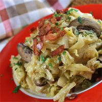 Southern Fried Cabbage with Bacon, Mushrooms, and Onion… image