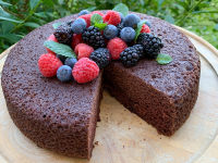 Chocolate Depression Cake Recipe | MyRecipes image