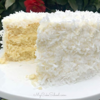 White Chocolate Coconut Cake | My Cake School image