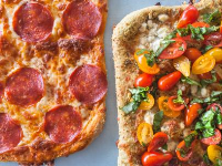 Basic Pepperoni Pizza and Four Cheese Pizza Recipe | Ree ... image
