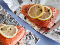Salmon with Lemon, Capers, and Rosemary Recipe | Giada … image