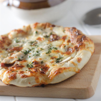 Grilled Chicken Alfredo Flatbread Pizzas Recipe | Allrecipes image