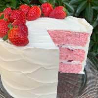Strawberry Champagne Cake- A Doctored Cake Mix | My Cake ... image